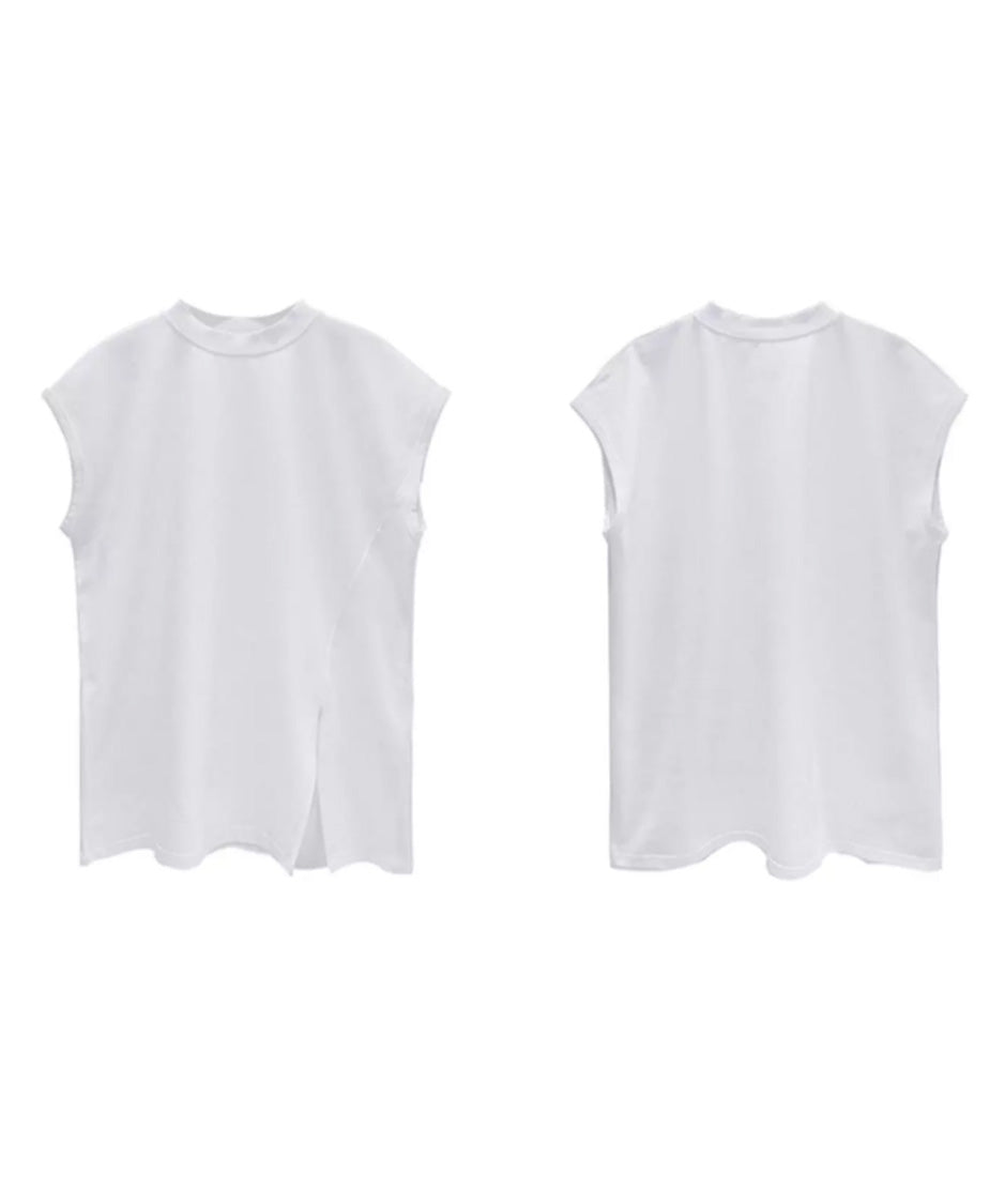 Layered Hem Sleeveless Top