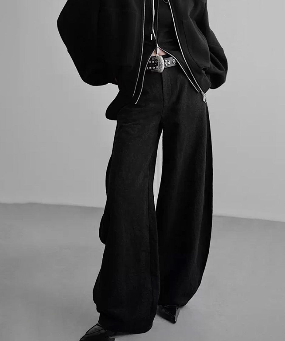Thorn Embroidery Volume Wide Pants