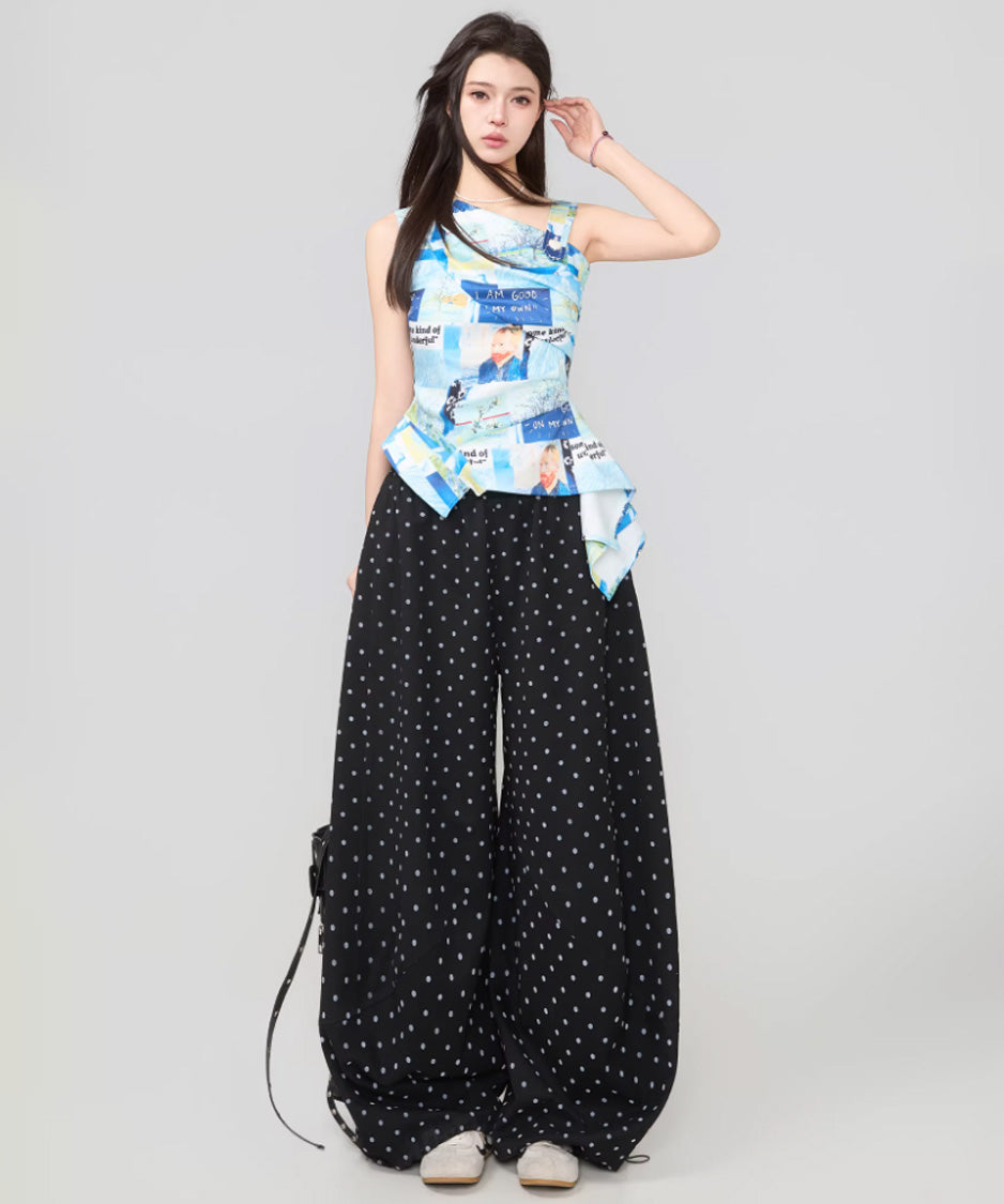 Gallery Print Drape Top