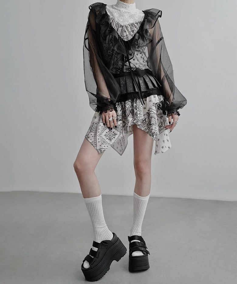Pleated Belted Waist Piece