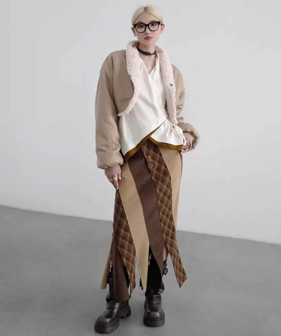 Reversible Fleece Cropped Jacket
