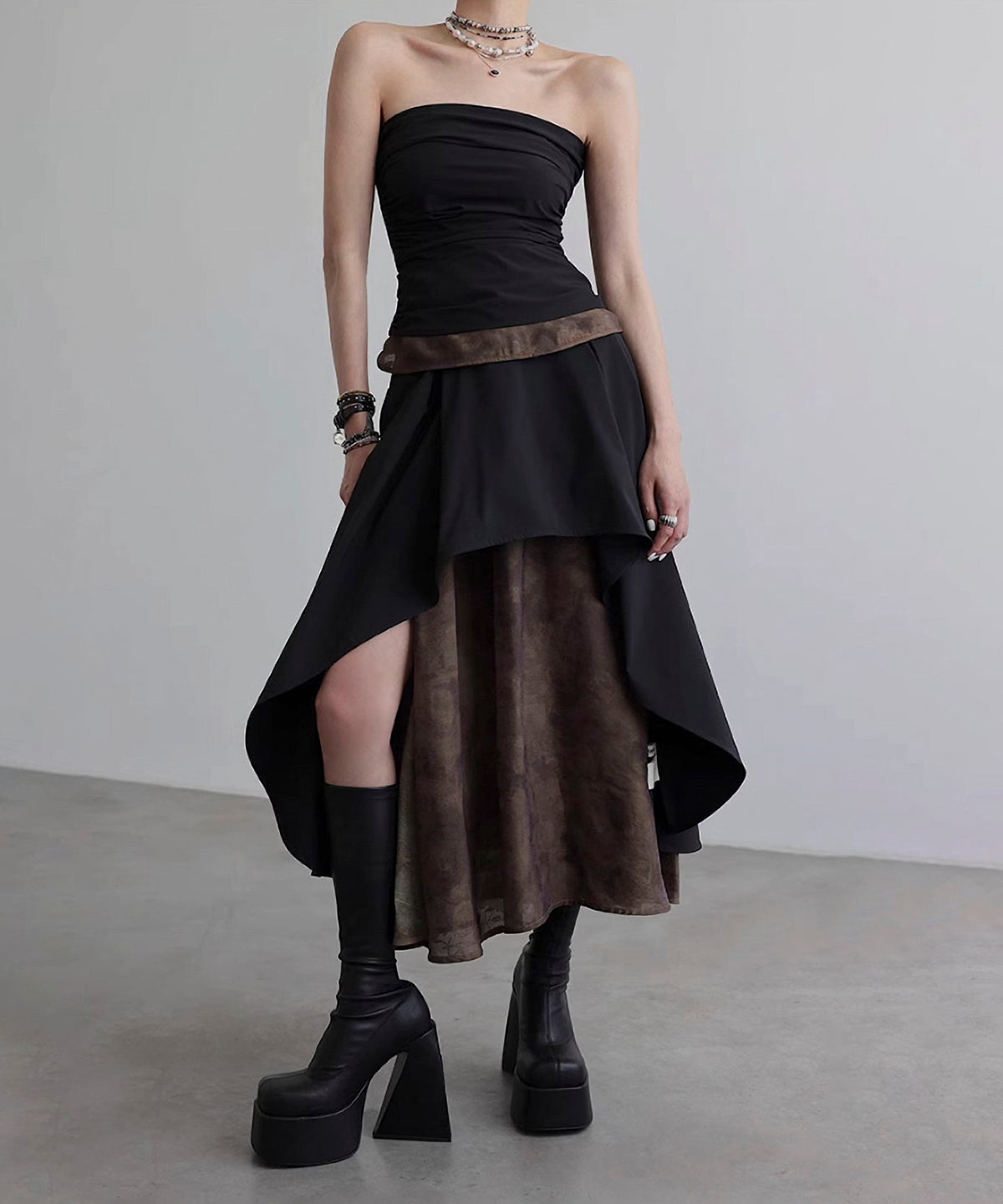 Mix Material Skirt