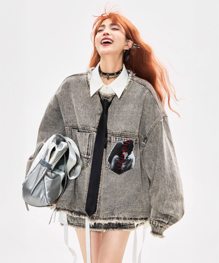 Frayed Portrait Denim Series