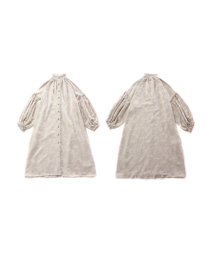 Frill Collar Jacquard Dress