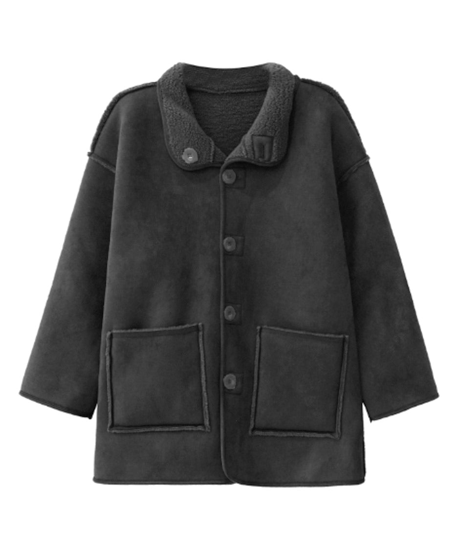 Shearling Texture Oversized Coat