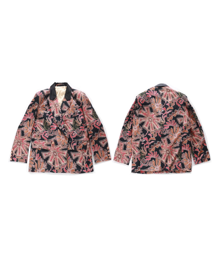 Floral Pattern Corduroy Jacket