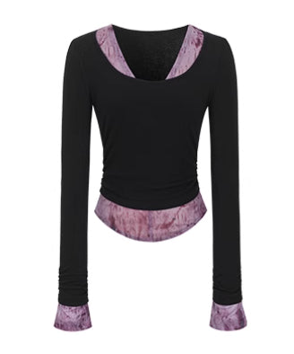 Tie-dye Layered Top