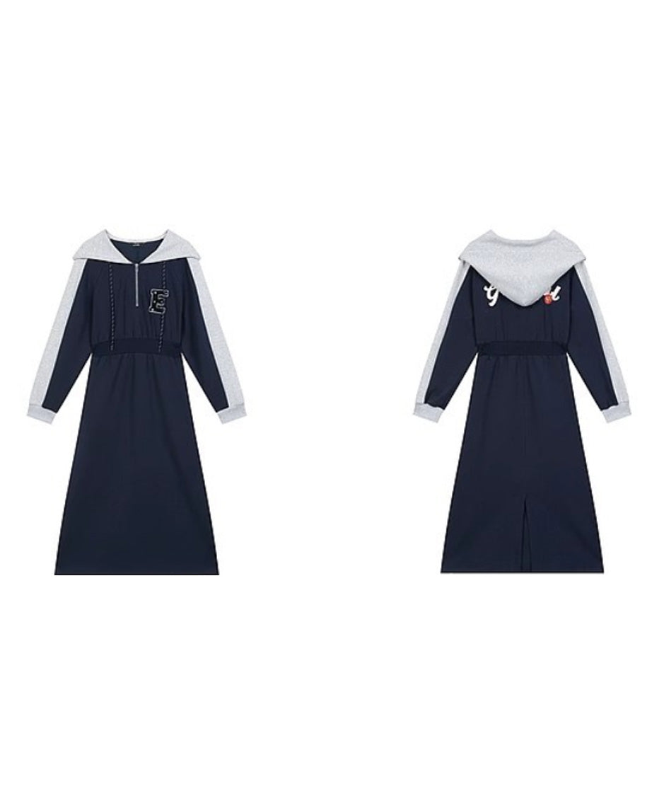 Varsity Hood Midi Dress
