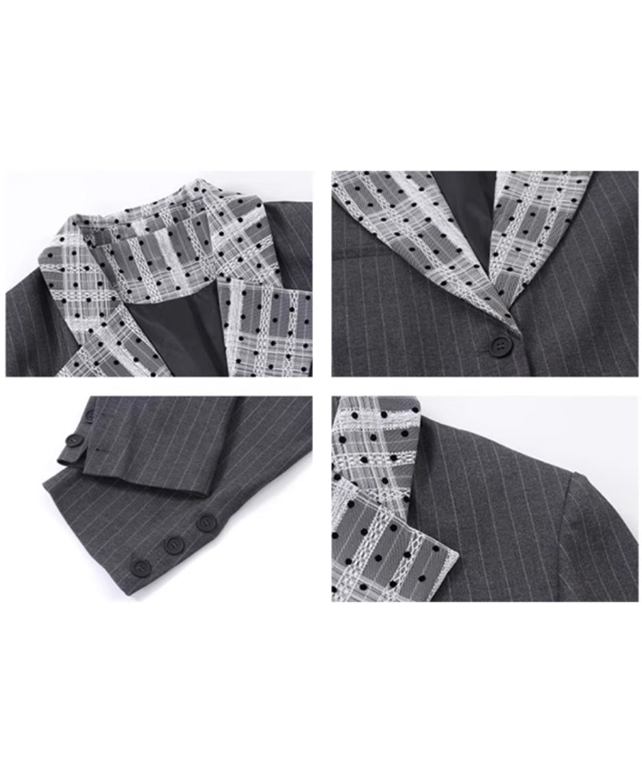 Lace Splicing Collar Jacket
