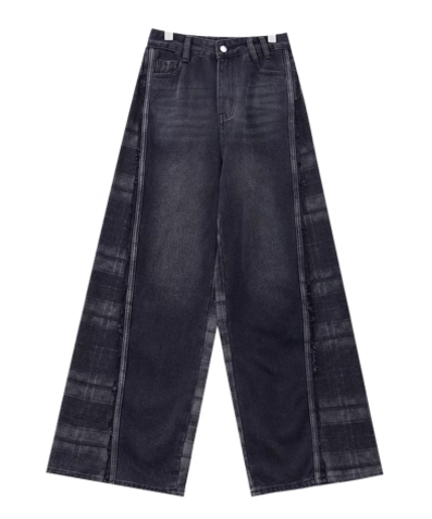 Plaid Switch Jeans