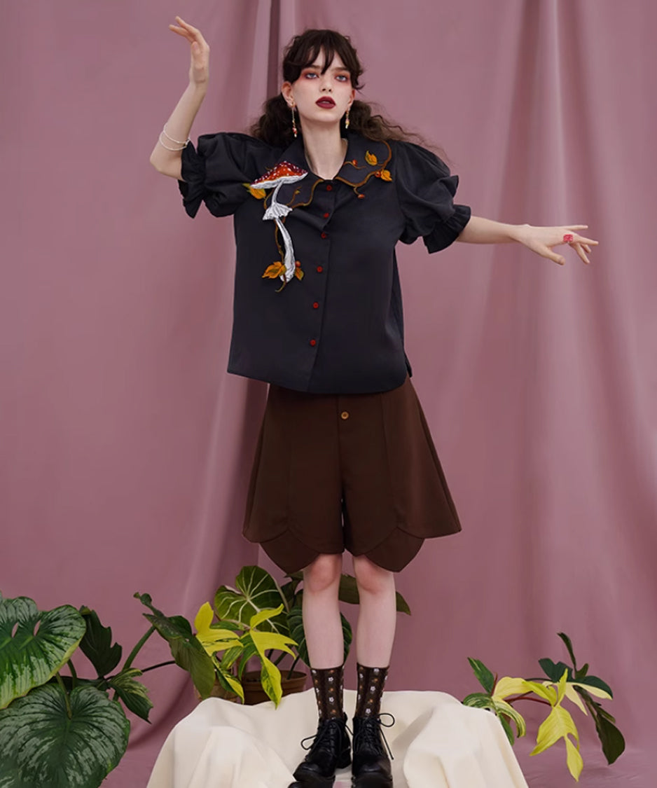 Mushroom Berry Blouse