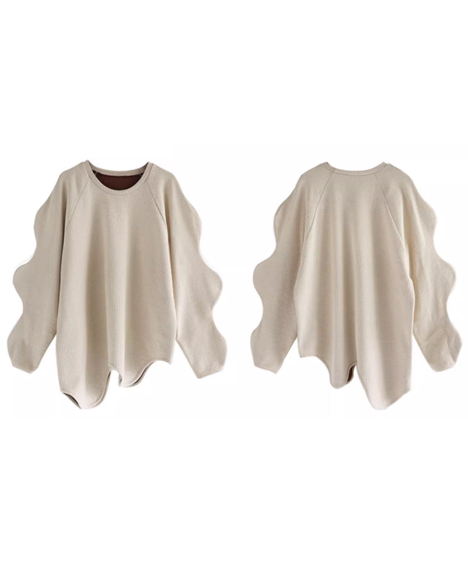 Wave Cut Sleeve Top