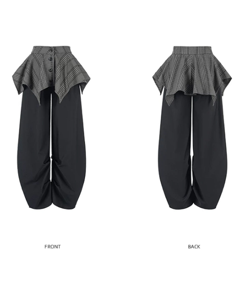 Shadow Flare Tuck Pants