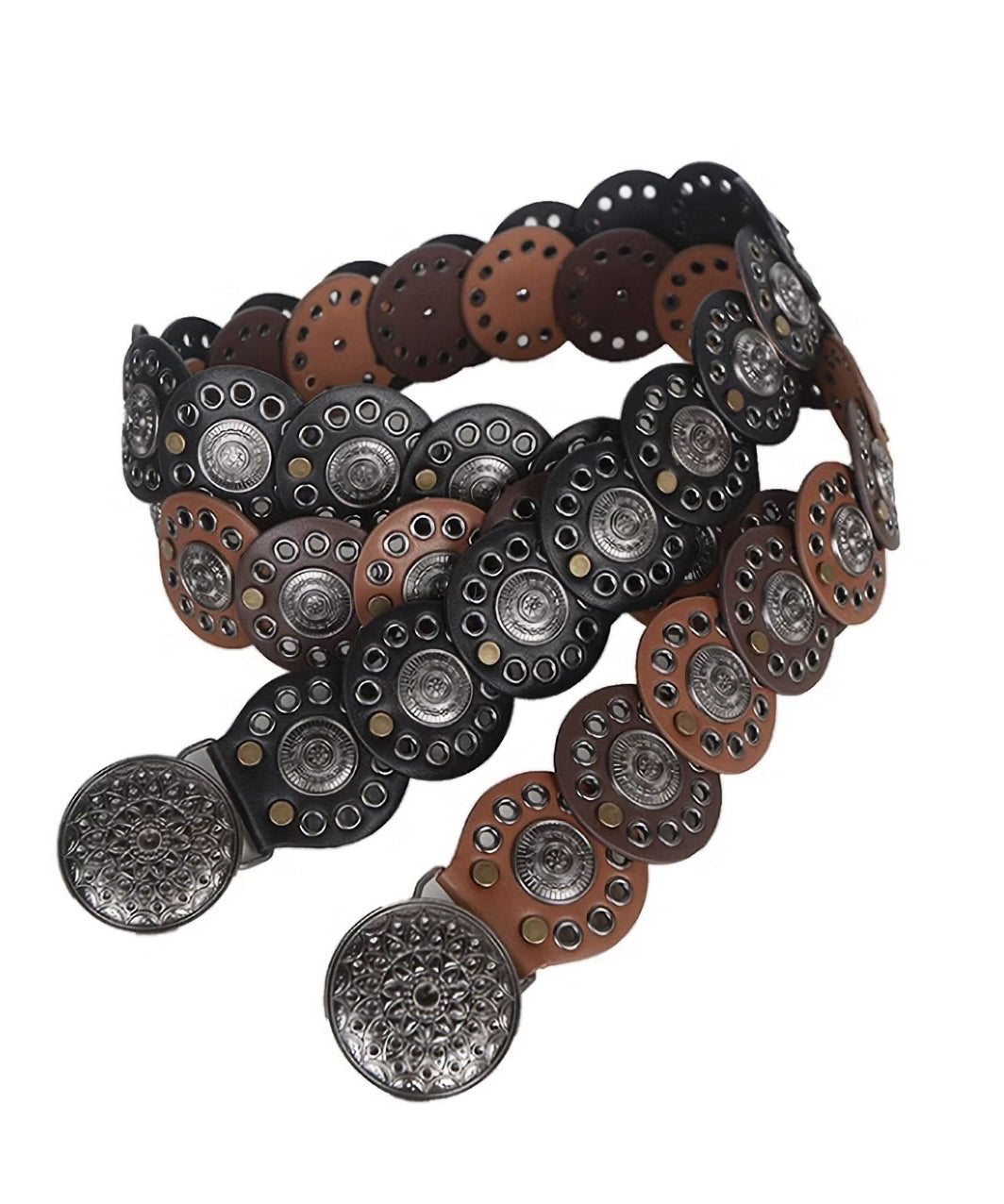 Rivet Disc Pin Buckle Belt