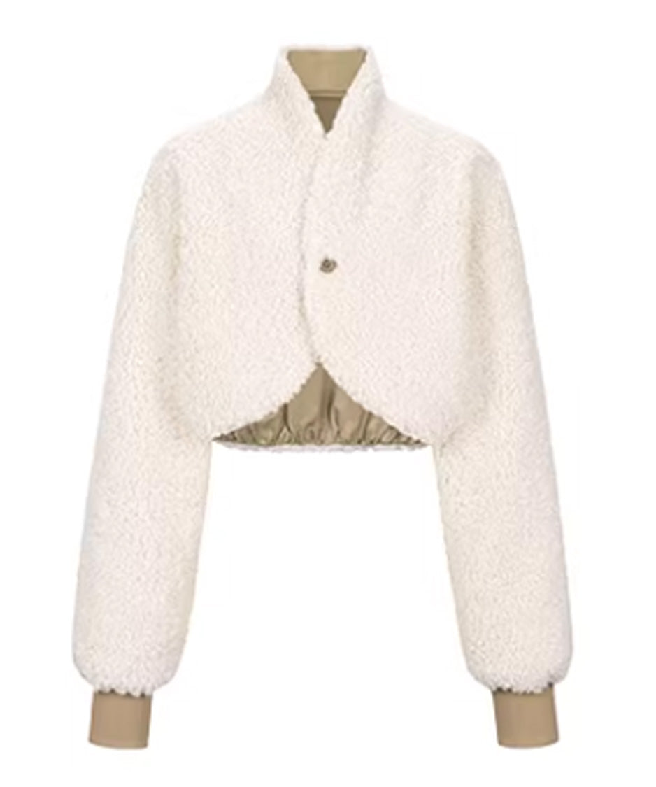Reversible Fleece Cropped Jacket