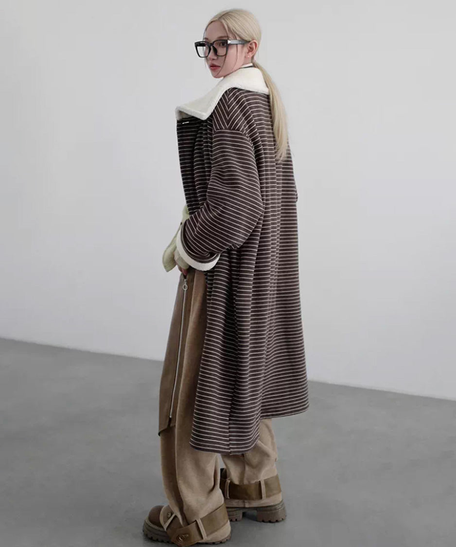 Coated Panel Wide Leg Pants