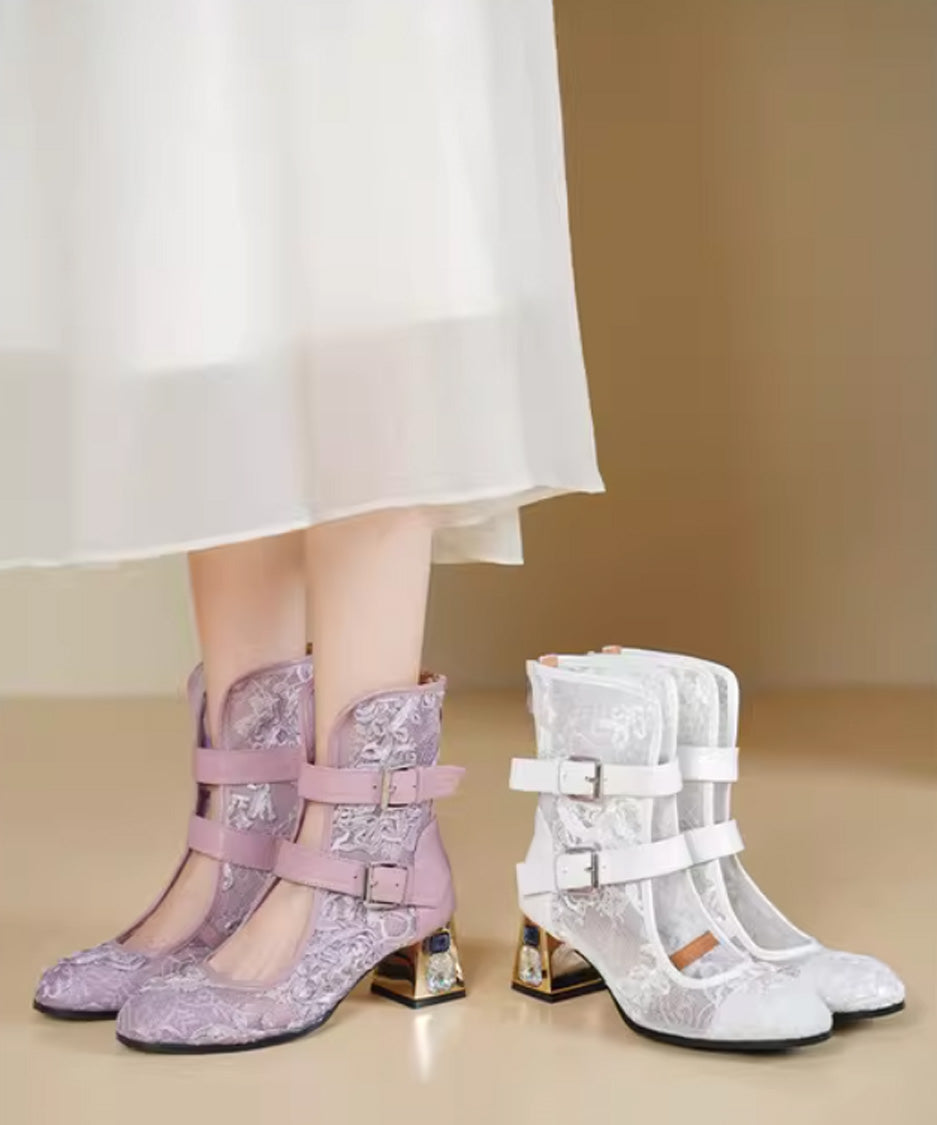 Lace Buckle Boots
