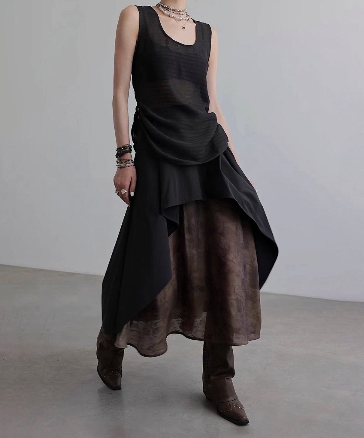 Mix Material Skirt