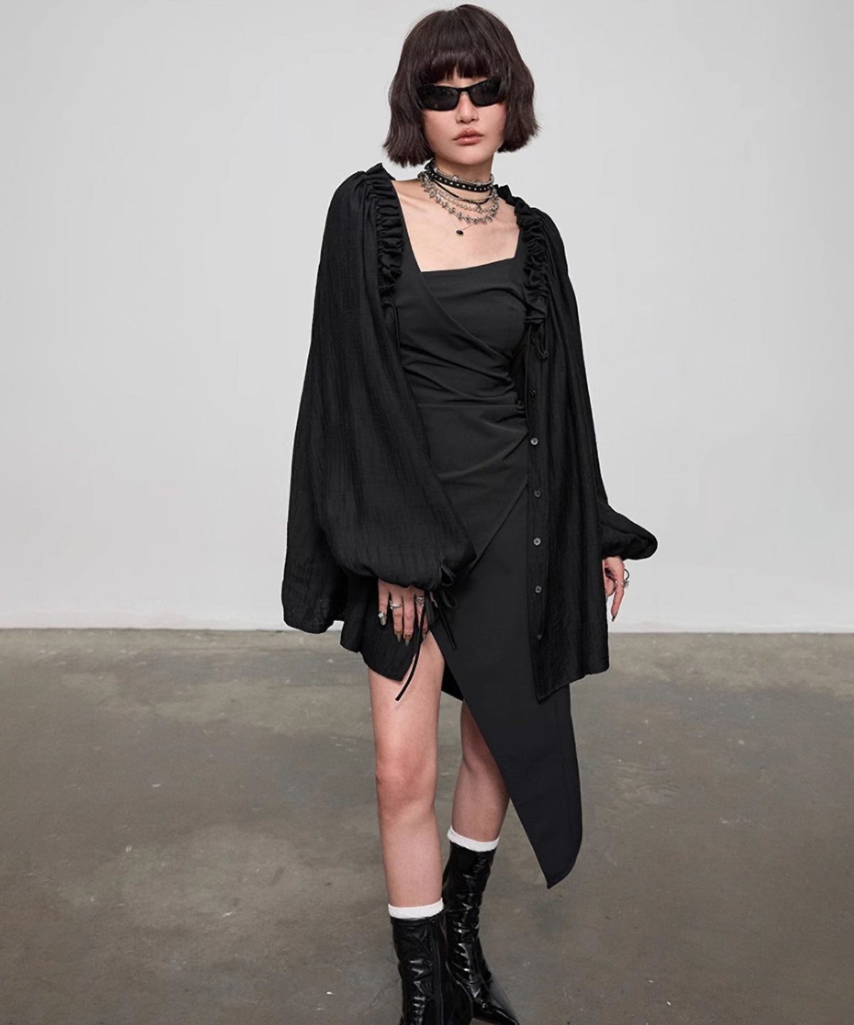 Diagonal Cut Dress