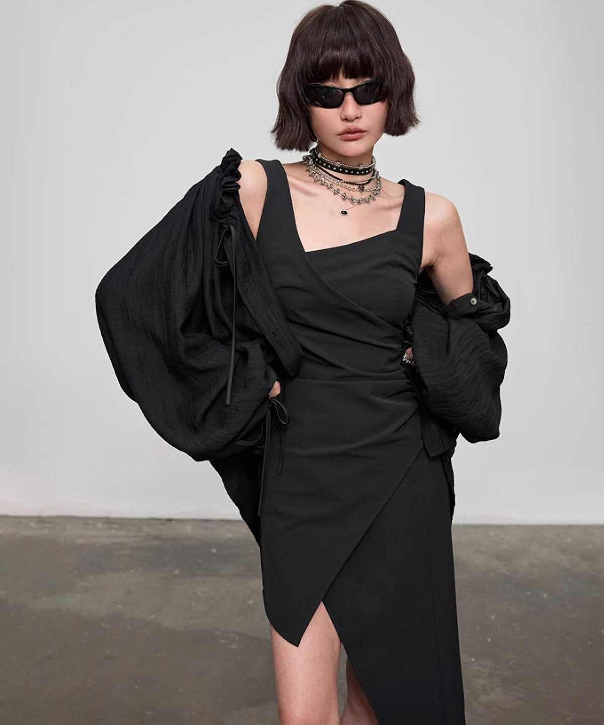 Diagonal Cut Dress