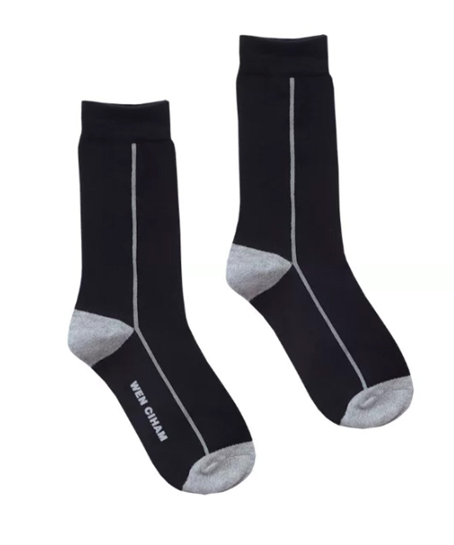 Linear Rib Crew Socks