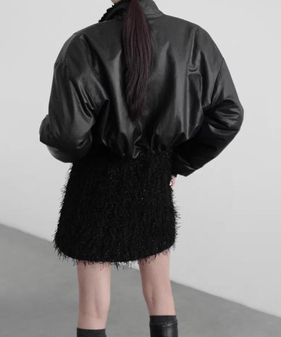 Reversible Fleece Cropped Jacket