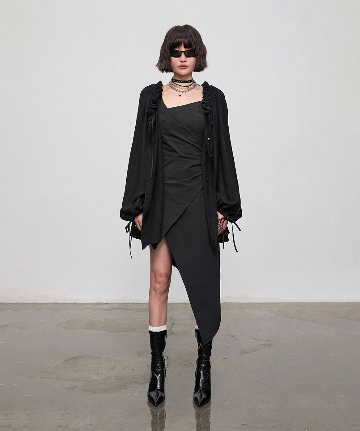 Diagonal Cut Dress