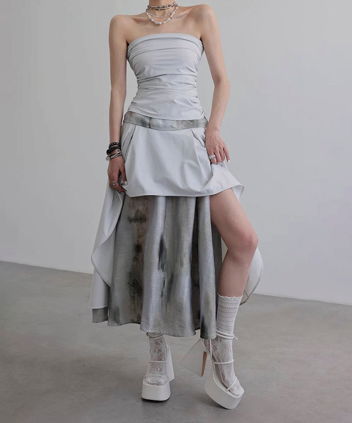 Mix Material Skirt