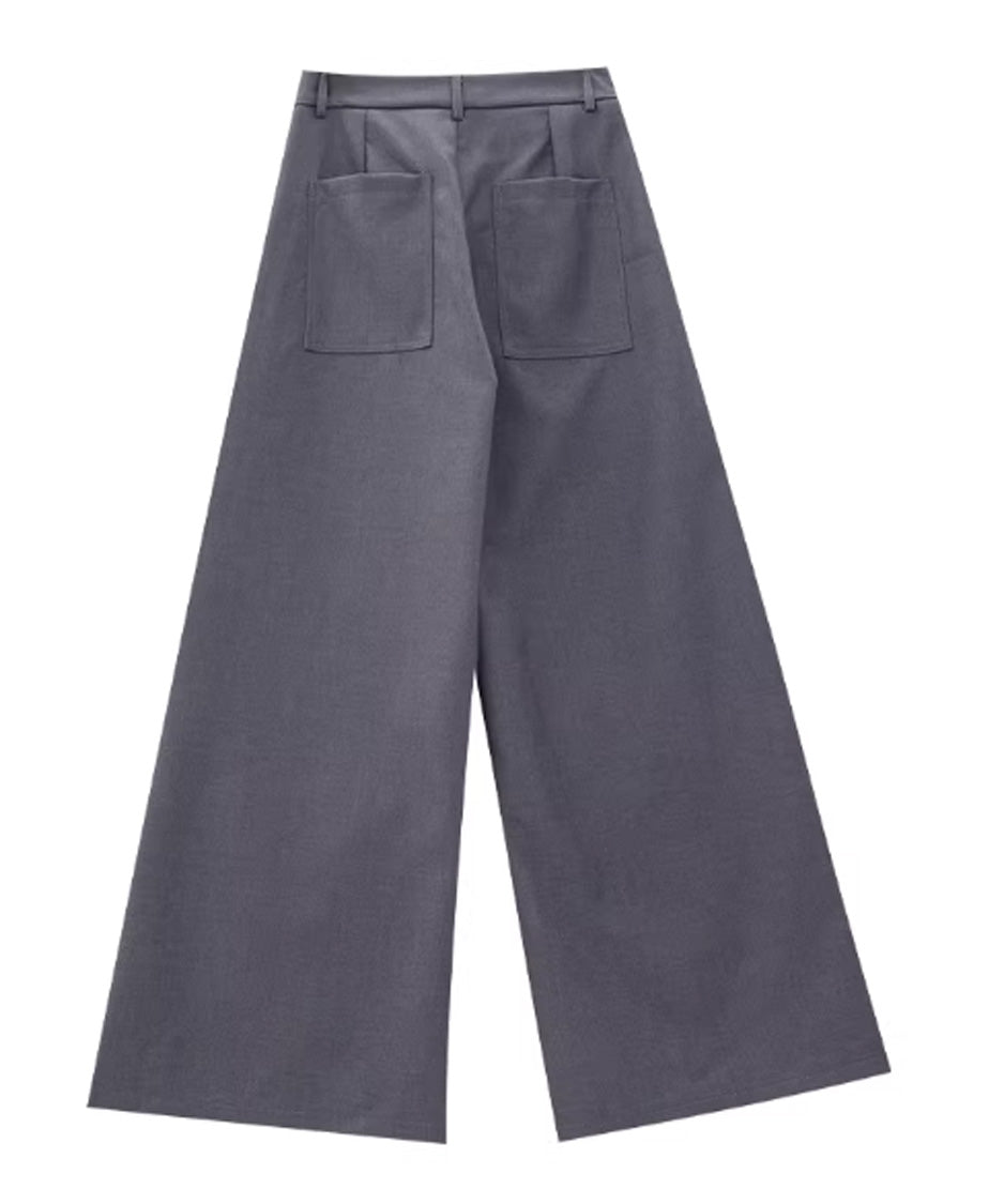 Zip Panel Layer Wide Pants