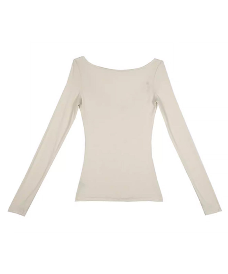 Button Accent Wrap Neck Top