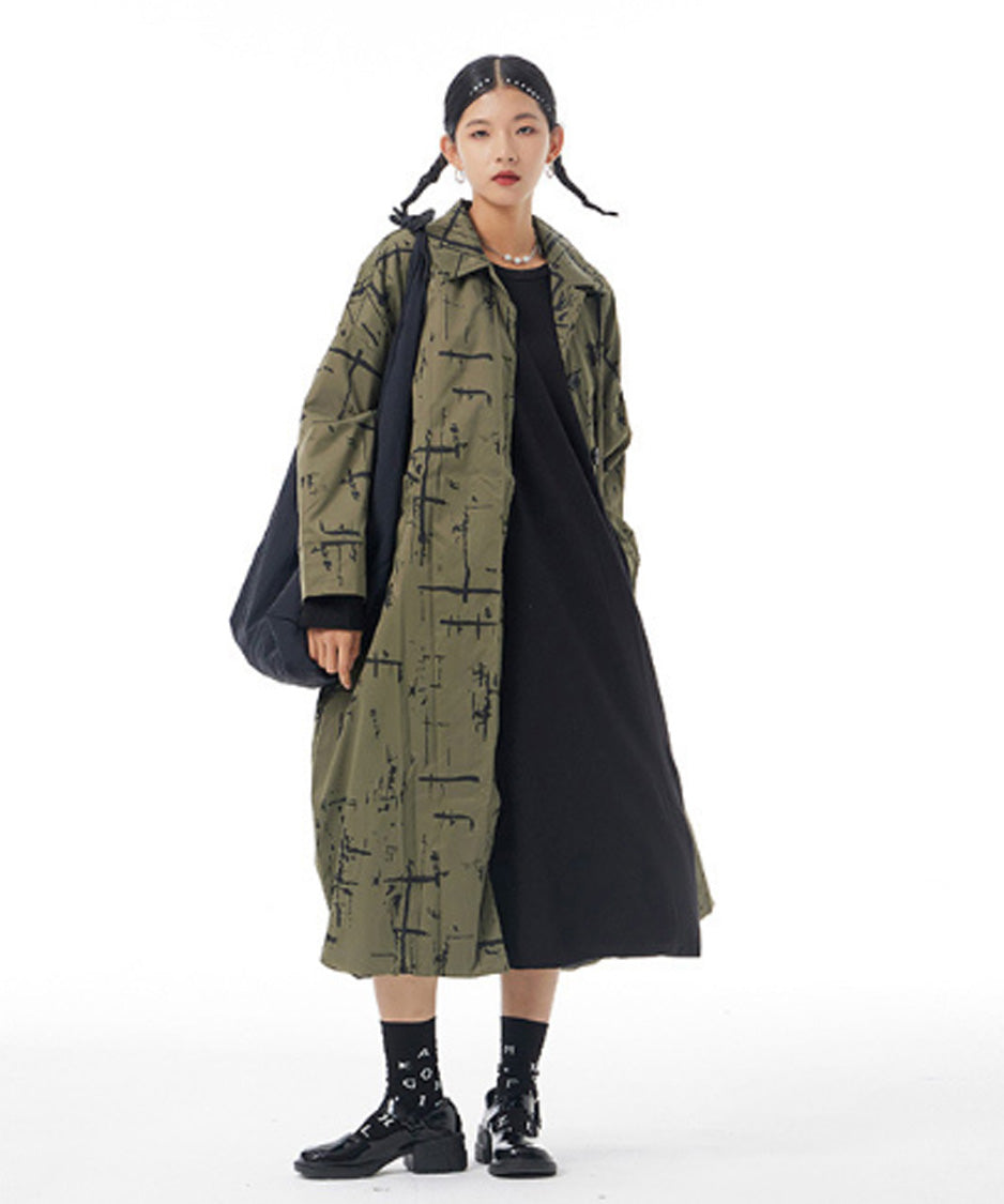 Abstract Pattern Long Jacket