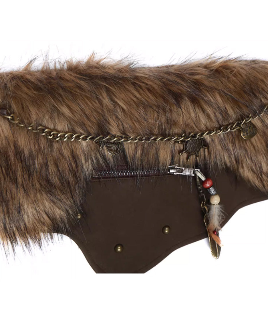 Fur Trimmed Hip Belt