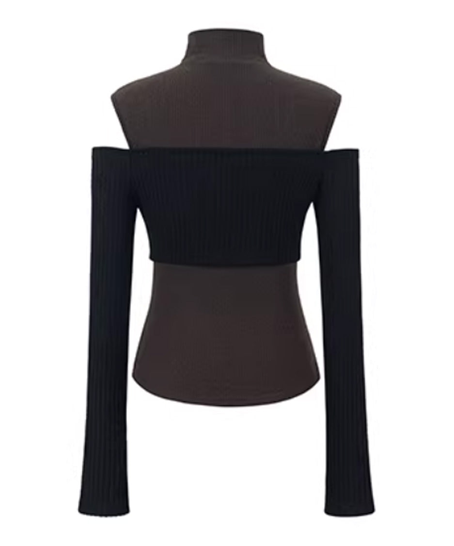 Layered Zip Rib Top