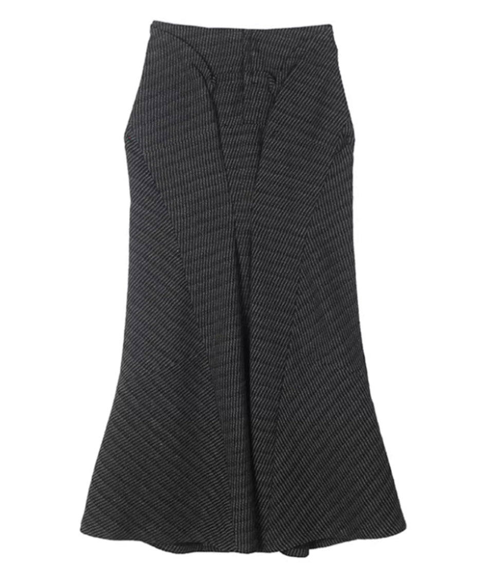 Rib Drape Flare Skirt