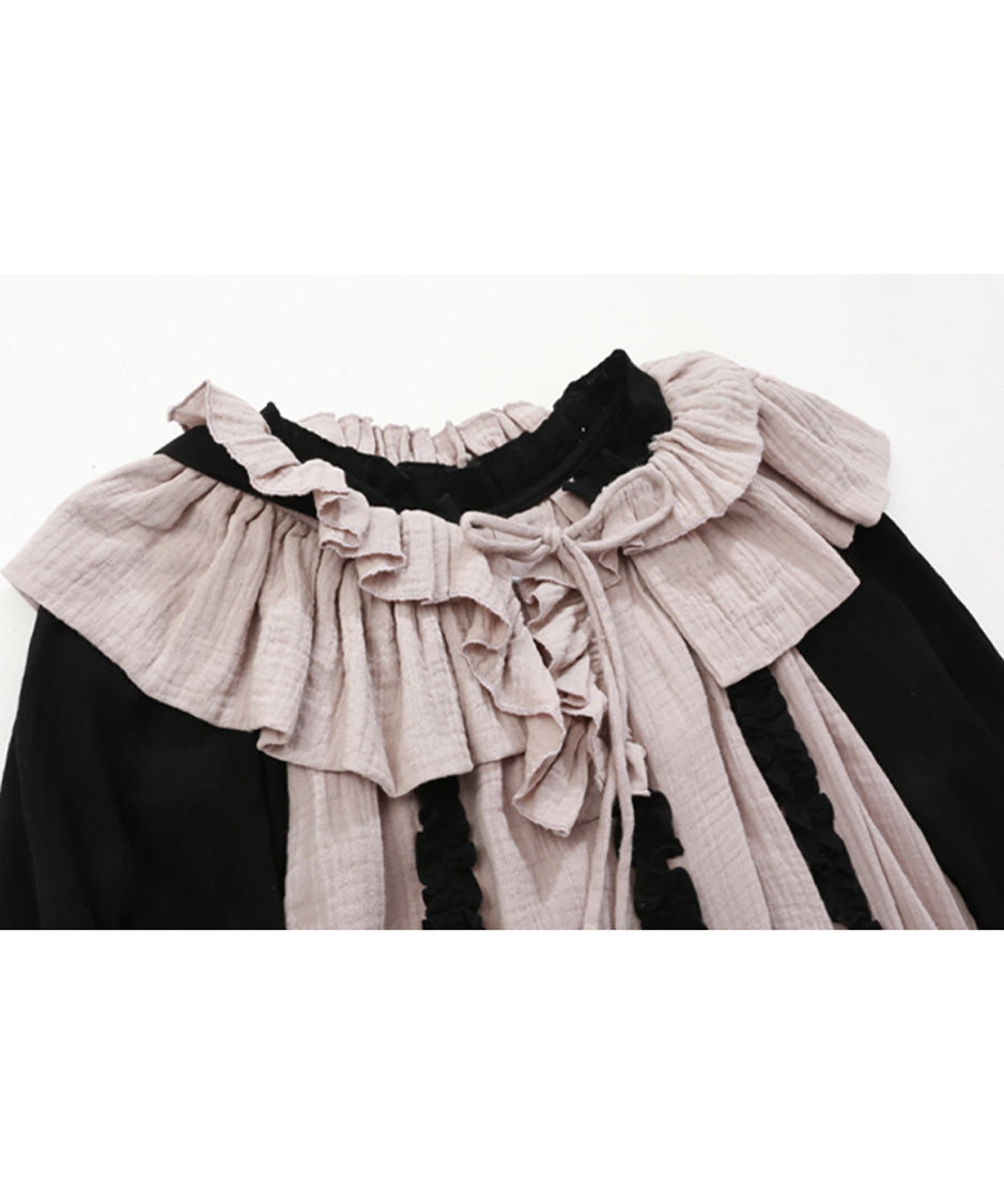 Gathered Hood Panel Dress