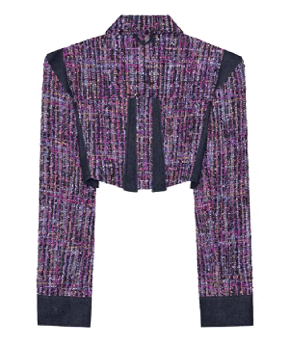 Tweed Crop Frame Jacket