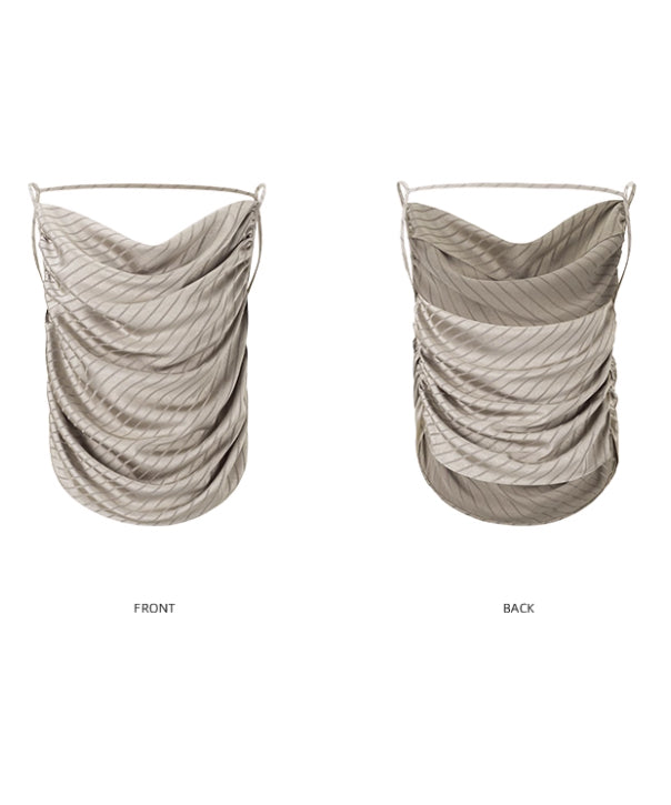 Draped Satin Cami Top