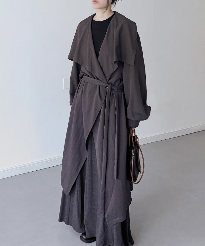 Drape Wrapped Long Coat