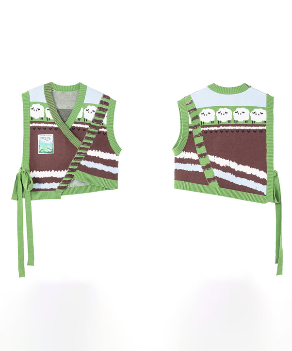 Pastoral Patchwork Knit Vest