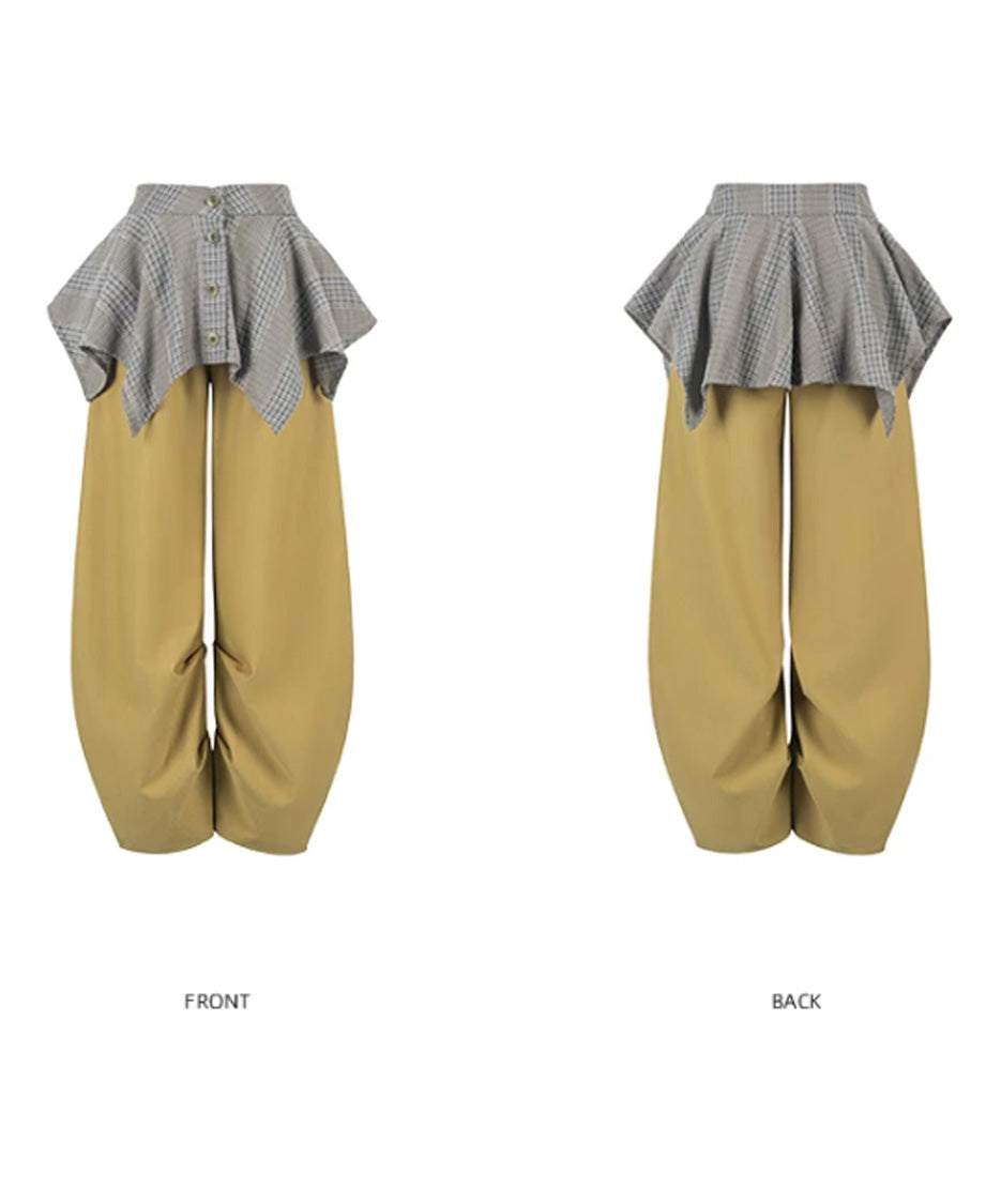 Shadow Flare Tuck Pants