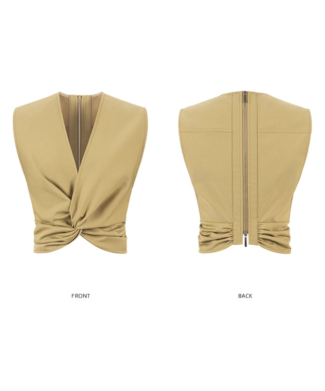 Twist Front No Sleeve Top