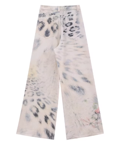 Ink Wash Wide Painter Pants