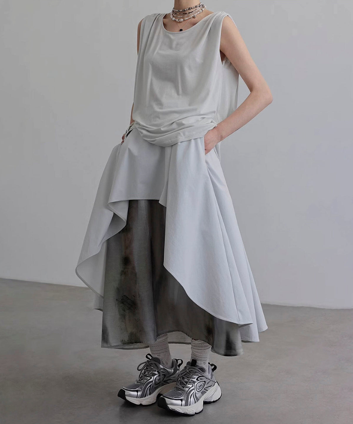 Mix Material Skirt