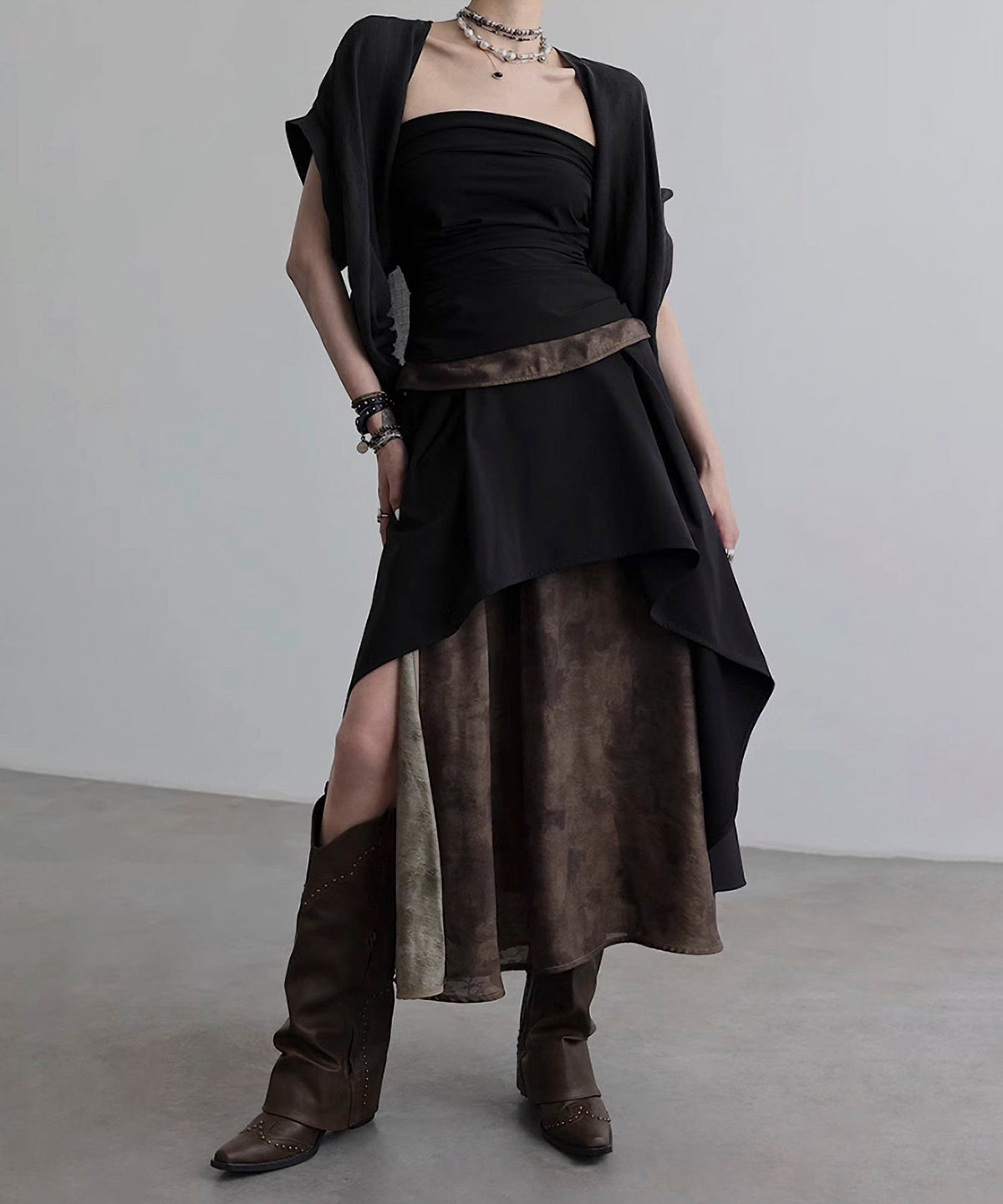 Mix Material Skirt