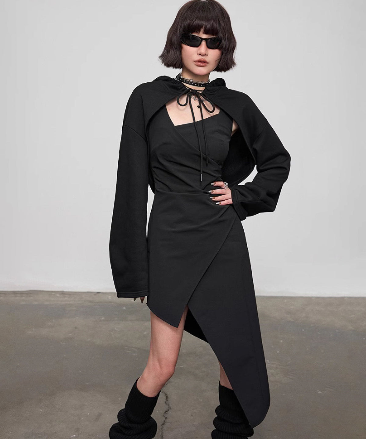 Diagonal Cut Dress