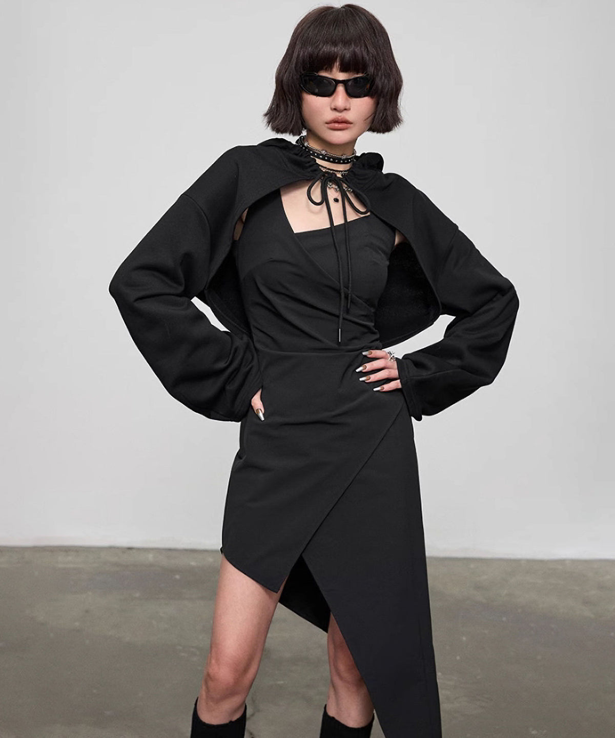 Diagonal Cut Dress