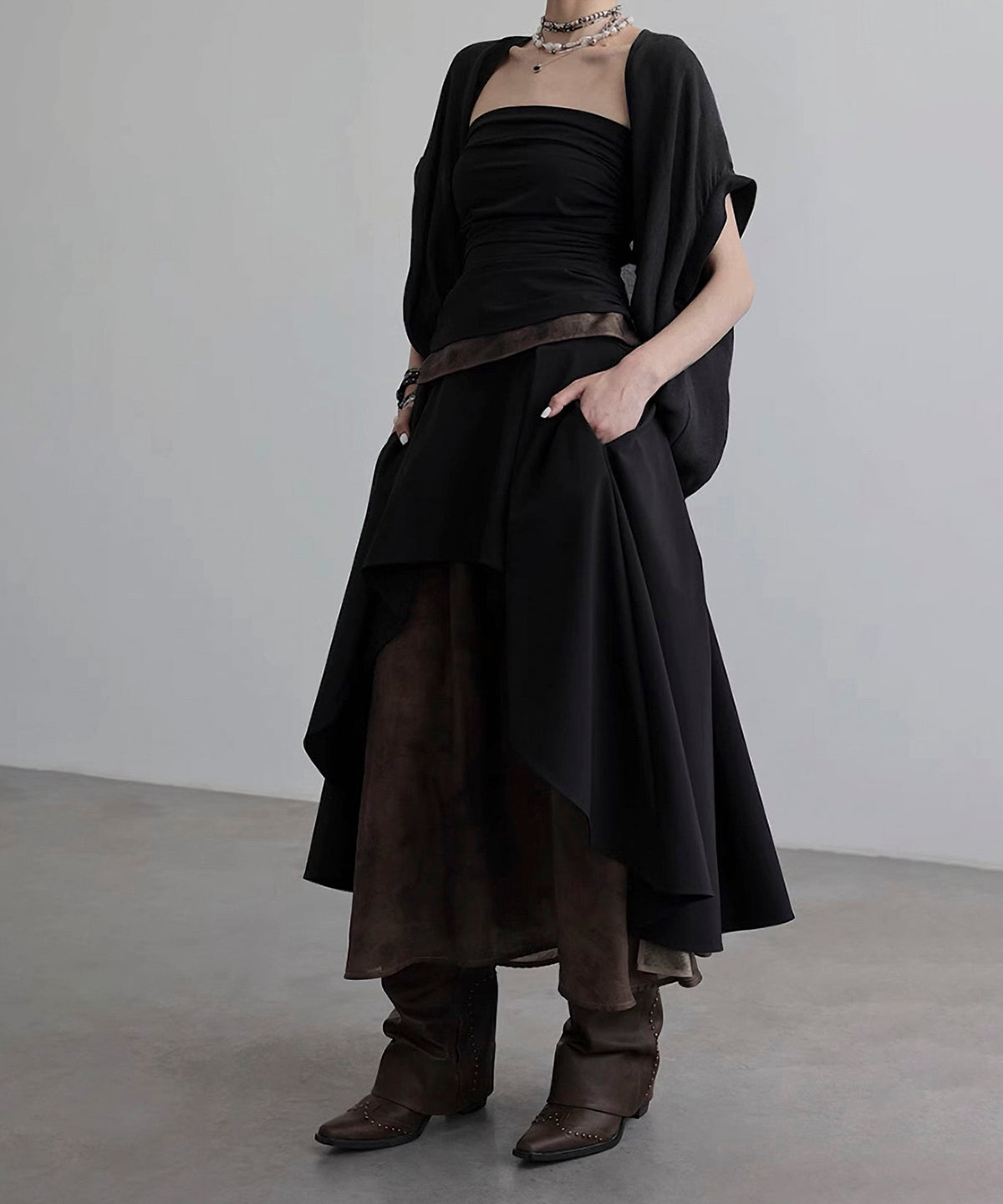 Mix Material Skirt