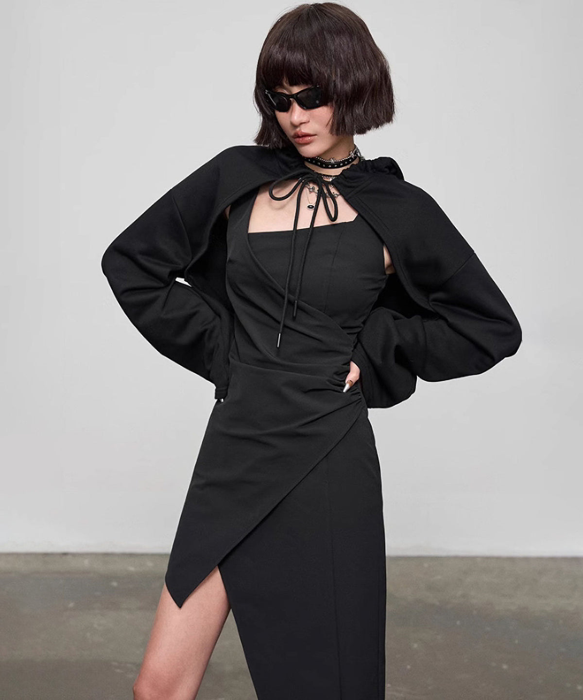 Diagonal Cut Dress