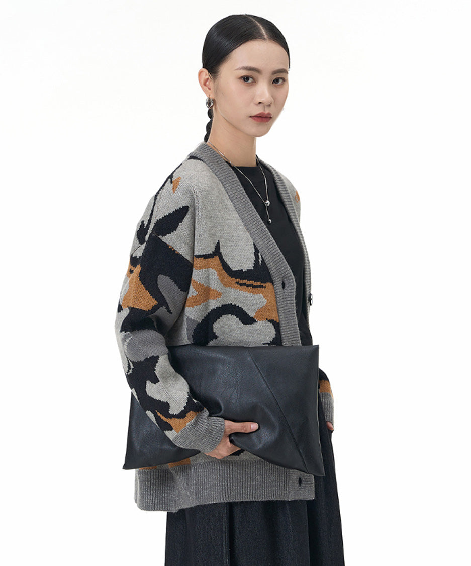Abstract Pattern Knit Cardigan
