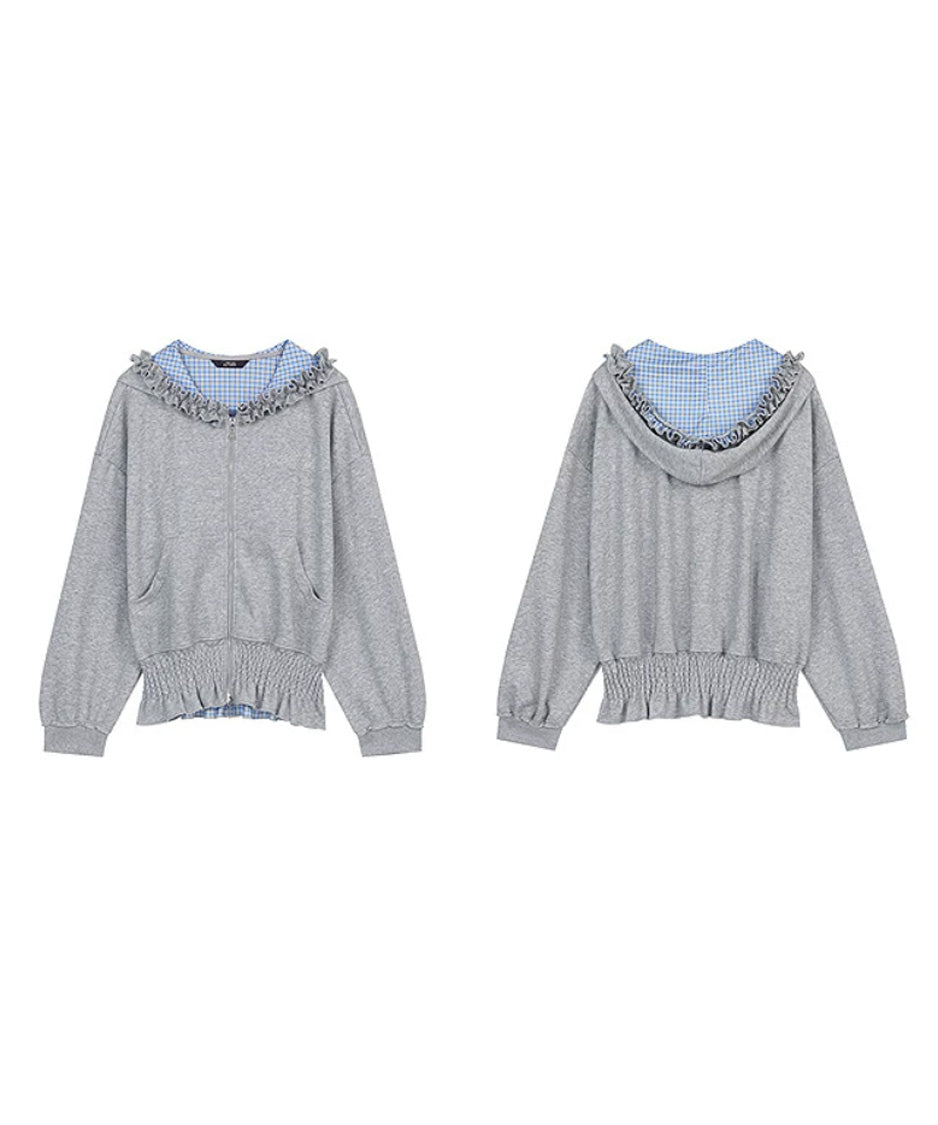 Frill Check Hoodie